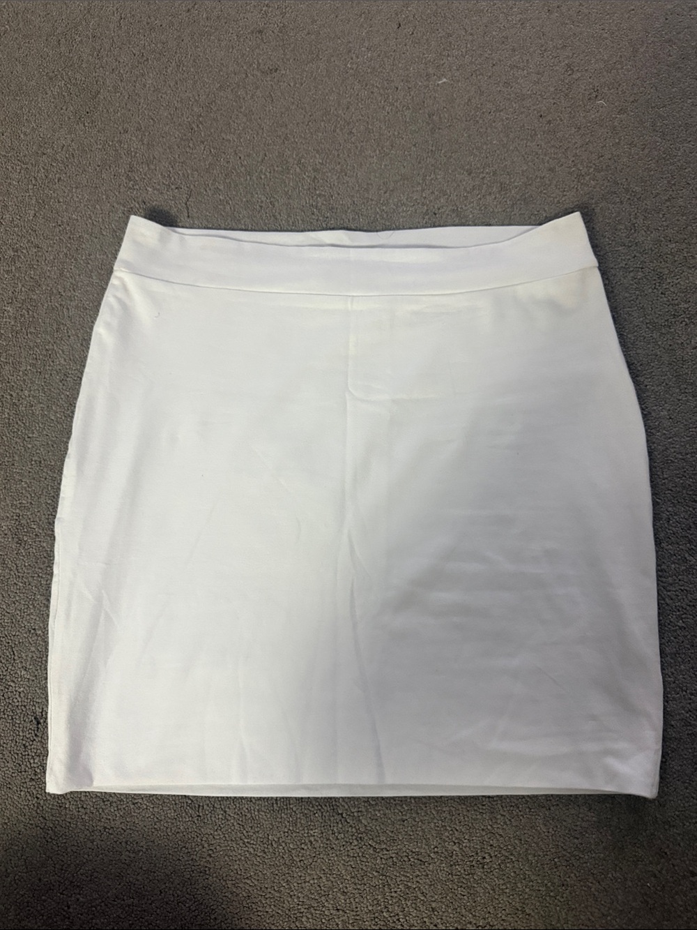 Classic White Women's Stretch Knit Skirt